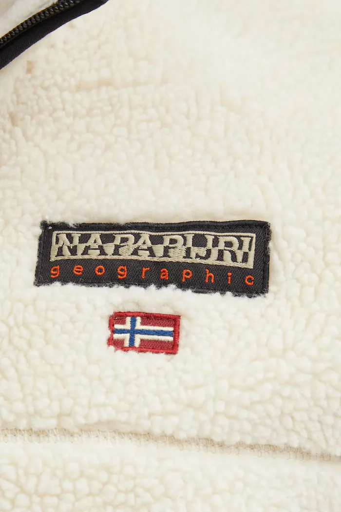 Napapijri Поларен суичър T-Tynik в бежово с изчистен дизайн NP0A4IA9N1J1
