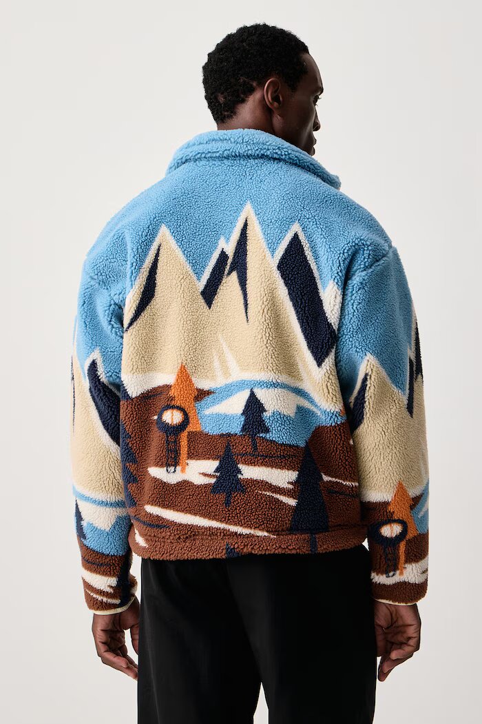 Napapijri суичър с цип мъжки от полар Fleece син NP0A8AO4FXC1