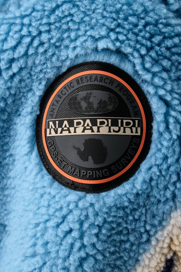 Napapijri суичър с цип мъжки от полар Fleece син NP0A8AO4FXC1