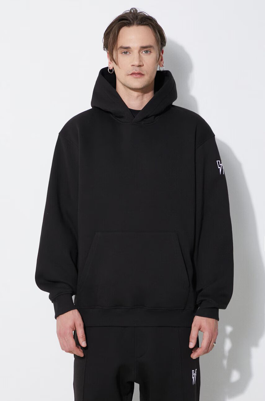 Neil Barrett Суичър Easy Drop Shoulder Double Bolts Hoodie