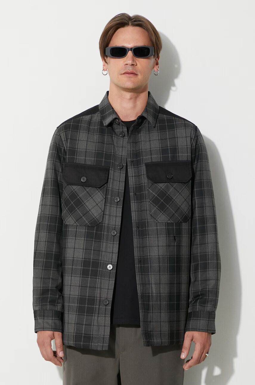 Neil Barrett Яке Neil Barett LOOSE BICOLOR FLAP POCKET PADDED