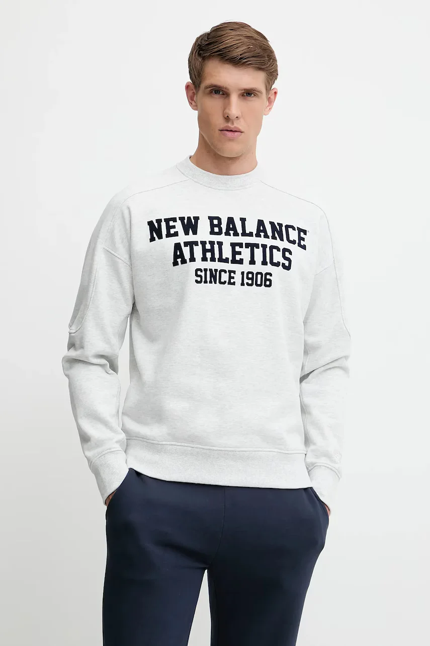 New Balance Памучен суичър