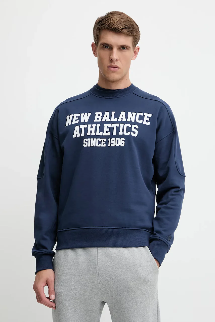 New Balance Памучен суичър