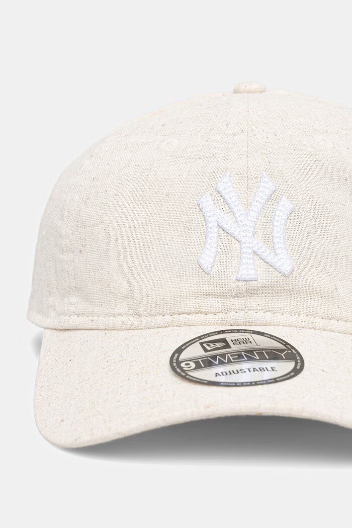 New Era бейзболна шапка ленена 9TWENTY® бежова 60771832