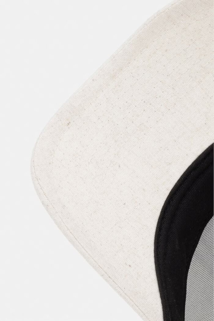 New Era бейзболна шапка от лен OVAL PATCH LINEN EFRAME бежова 60667679