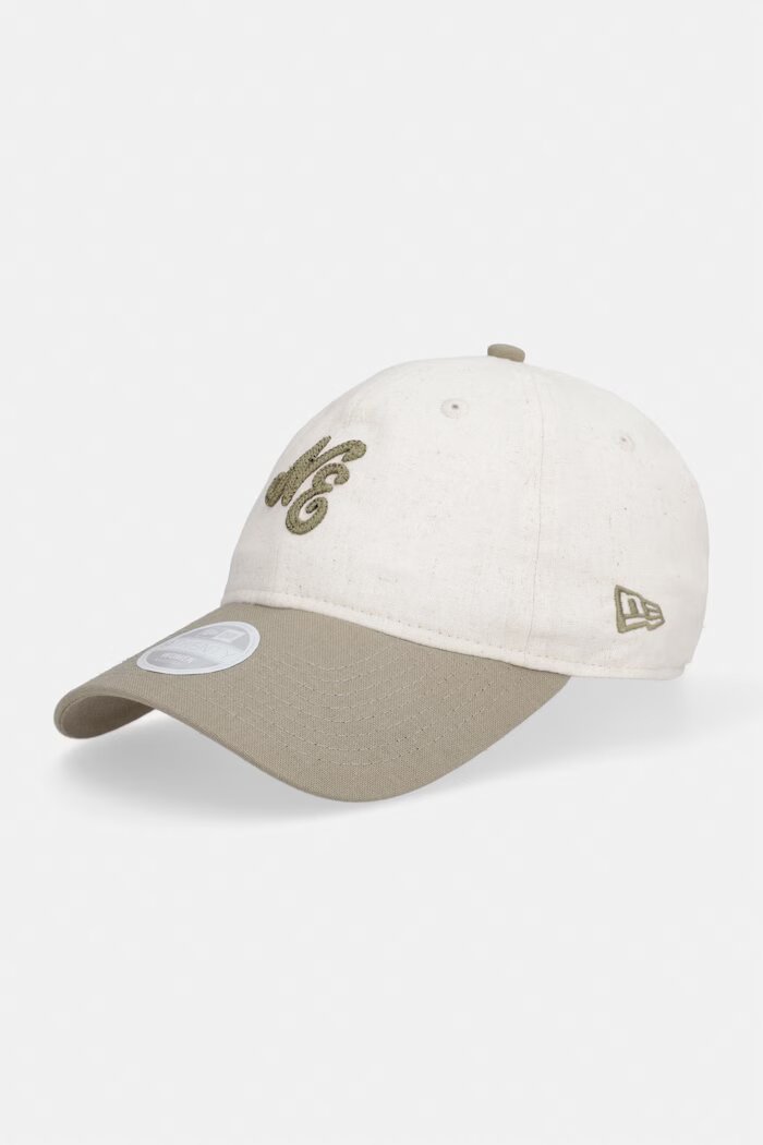 New Era бейзболна шапка с лен NE LINEN 920 бежова 60856293