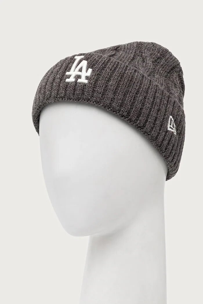 New Era шапка беан с вълна SHORT CUFF сива 60915960
