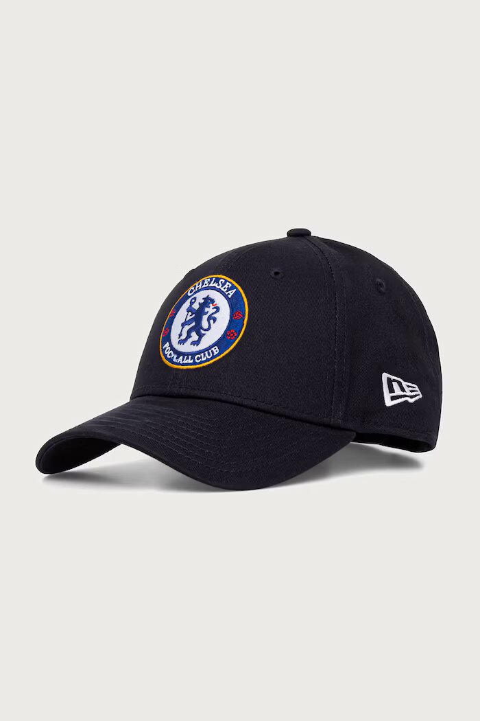 New Era шапка с козирка от памук 9FORTY® CHELSEA FC LION CREST тъмносиня 60684722