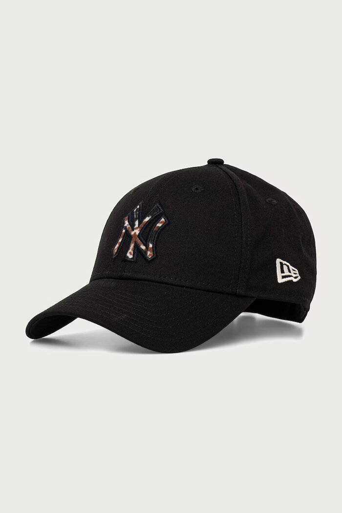 New Era шапка с козирка от памук FAUX PONY INFILL 9FORTY® черна 60844109