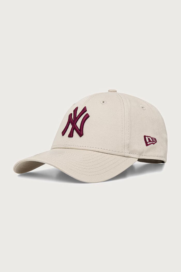 New Era шапка с козирка от памук LEAGUE ESS 9FORTY® бежова 60915726