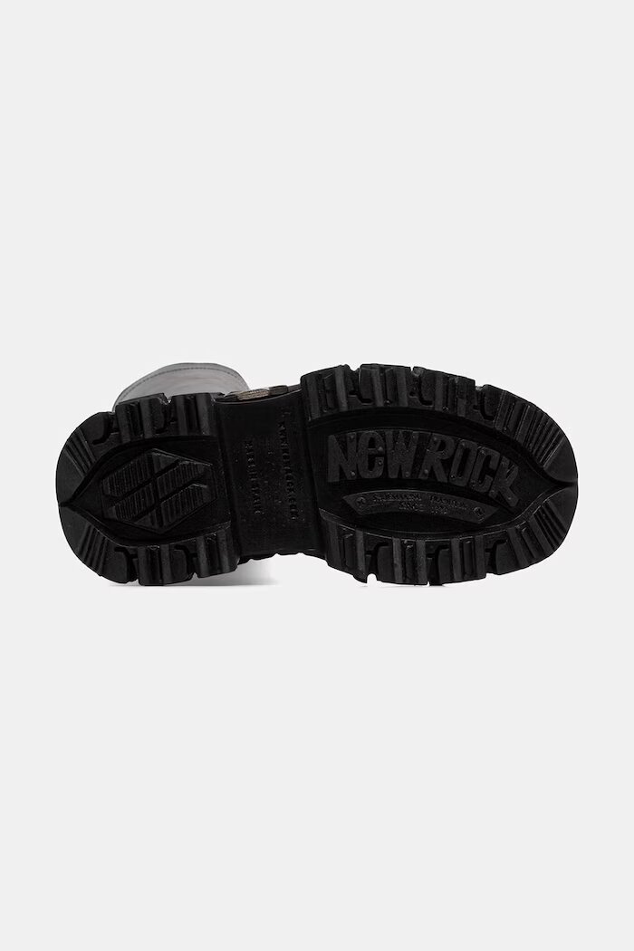 NEW ROCK ботуши под коляното дамски от кожа ITALI NEGRO IMPERFECT TANK NEGRO E-34 черни M-235-C11