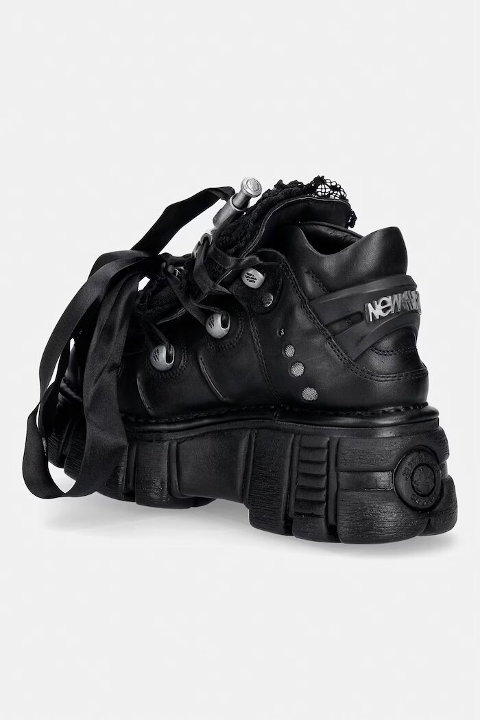 NEW ROCK CRUST NEGRO TOWER обувки дамски от кожа черни с платформа M-106MXL-C2
