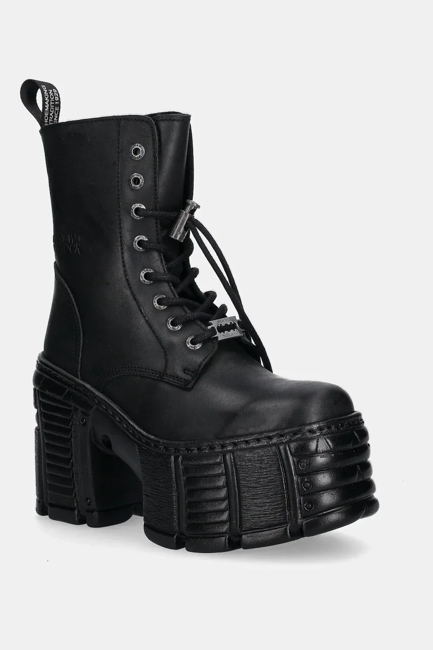 NEW ROCK Кожени боти CRUST NEGRO TOWER MAX