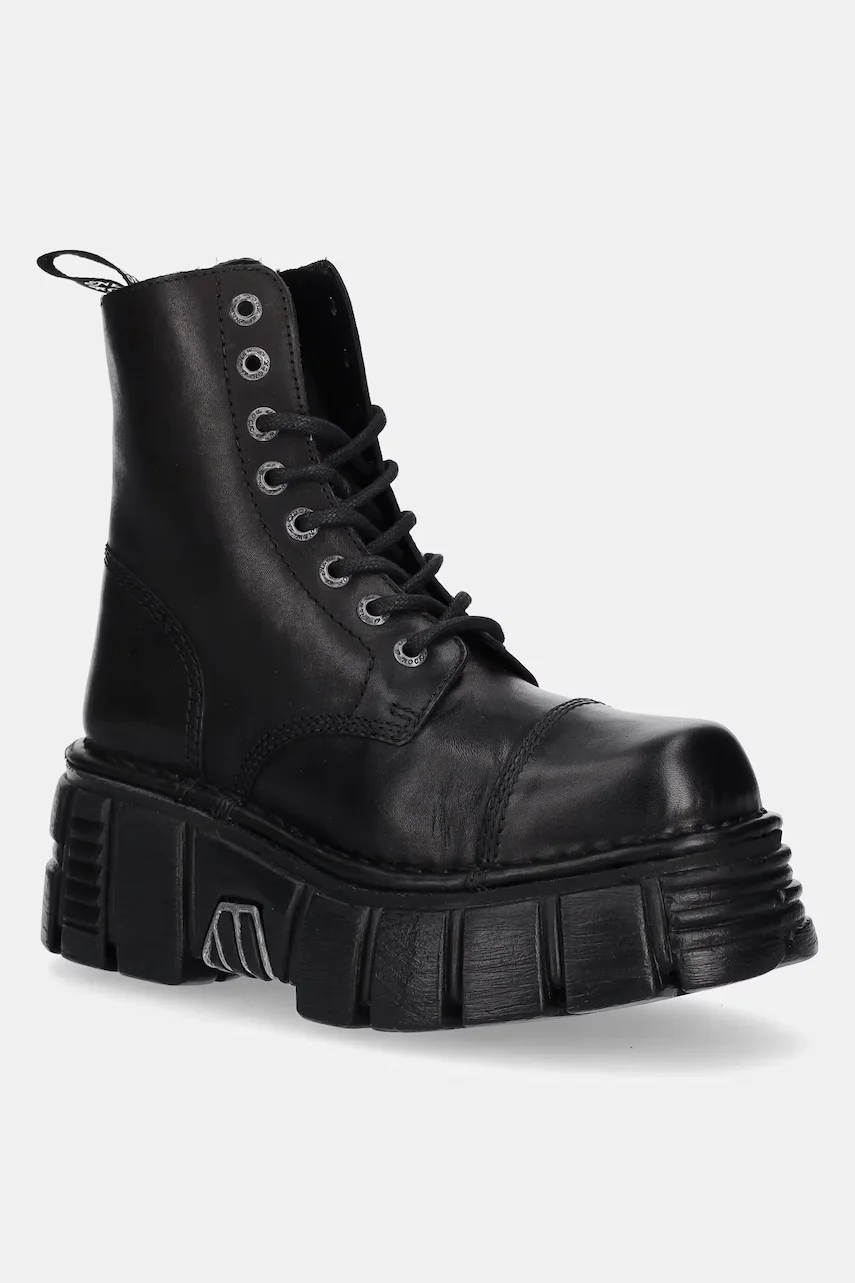 NEW ROCK Кожени ботуши Crust Negro Tower Negro + Lateral