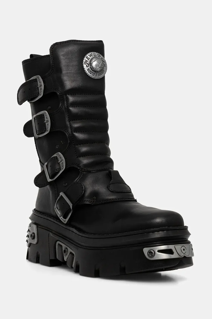 NEW ROCK Кожени кубинки CRUST NEGRO REACTOR CASCO TOBERAS