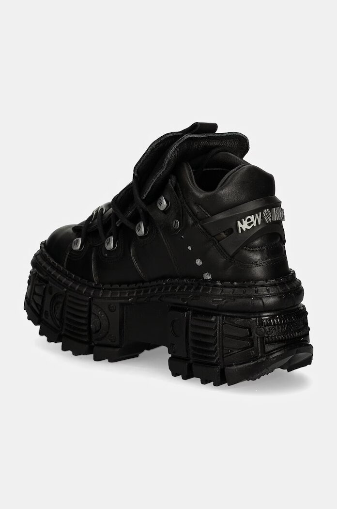 NEW ROCK Кожени маратонки CRUST NEGRO + TANK CASCO NEGRO в черно M-WALL106-S12