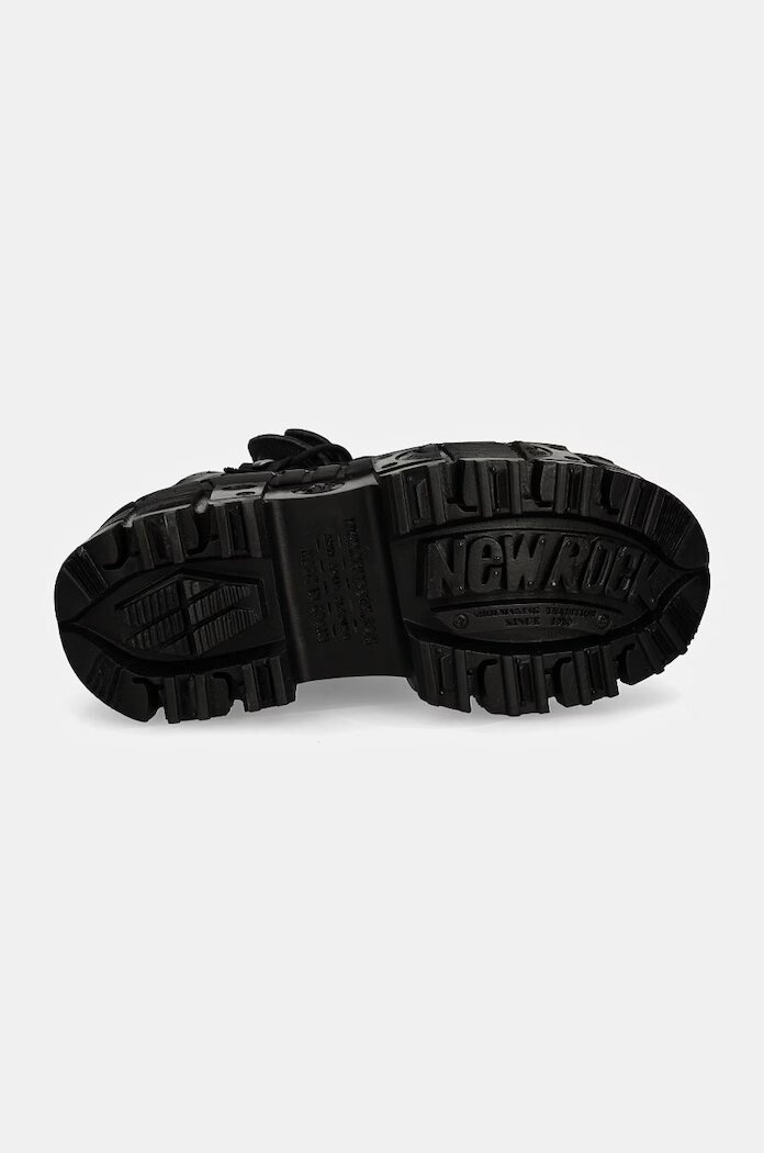 NEW ROCK Кожени маратонки CRUST NEGRO + TANK CASCO NEGRO в черно M-WALL106-S12
