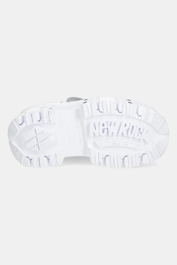 NEW ROCK Кожени маратонки NAPA BLANCA + IMPERFECT TANK BLANCO TORNILLOS в бяло M-TANK106-C1