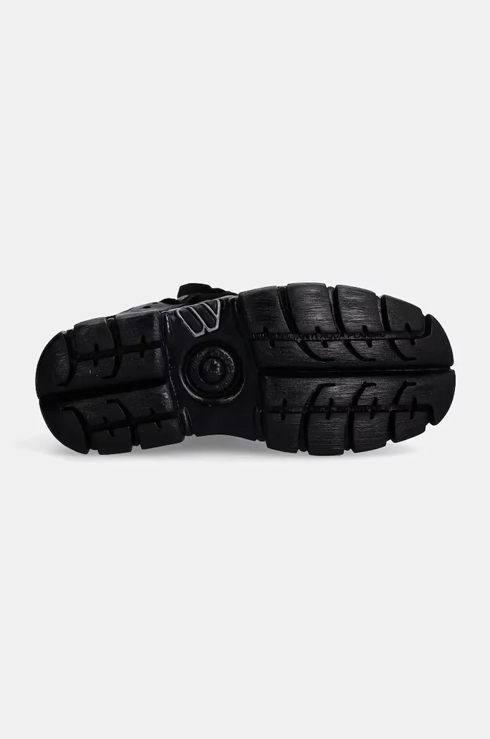 NEW ROCK Кожени маратонки Negro + Nomada Negro + Tower Negro Lateral E-14 в черно M-106-S29