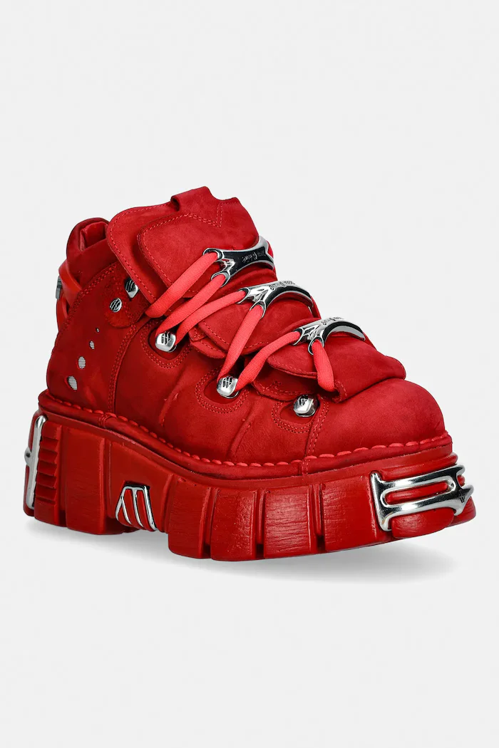 NEW ROCK Велурени маратонки NOBUCK ROJO TOWER ROJO PALADIO в червено M-106-C141