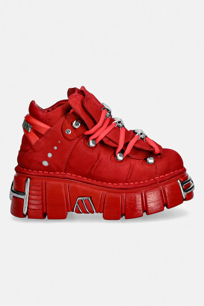 NEW ROCK Велурени маратонки NOBUCK ROJO TOWER ROJO PALADIO в червено M-106-C141
