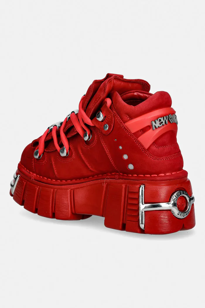 NEW ROCK Велурени маратонки NOBUCK ROJO TOWER ROJO PALADIO в червено M-106-C141