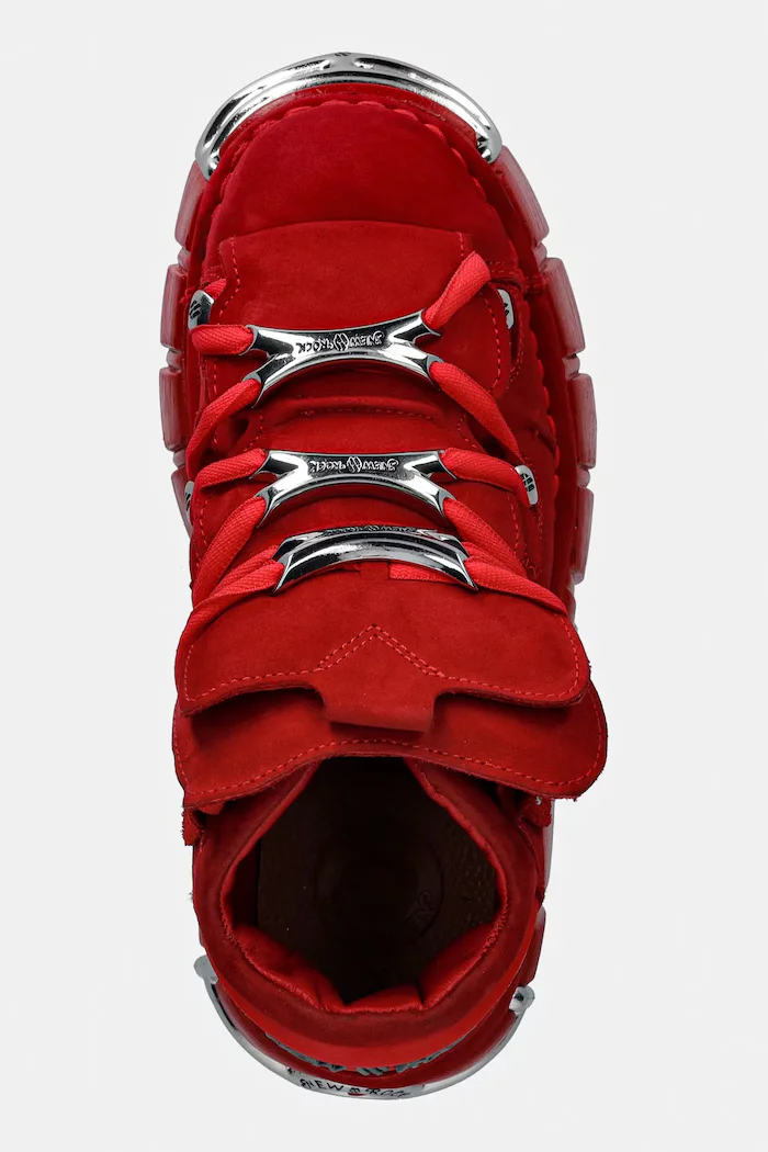 NEW ROCK Велурени маратонки NOBUCK ROJO TOWER ROJO PALADIO в червено M-106-C141