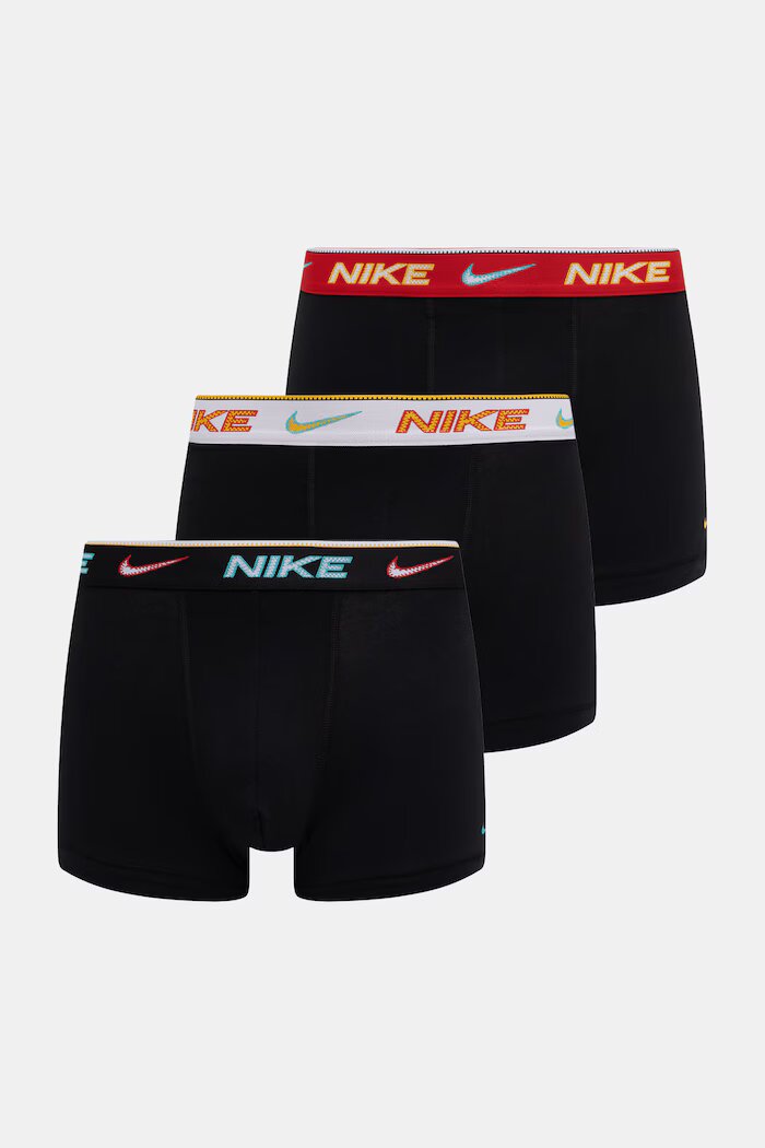 Nike боксерки мъжки от памук с еластан 3 броя черни NQ00KE1284.EX3