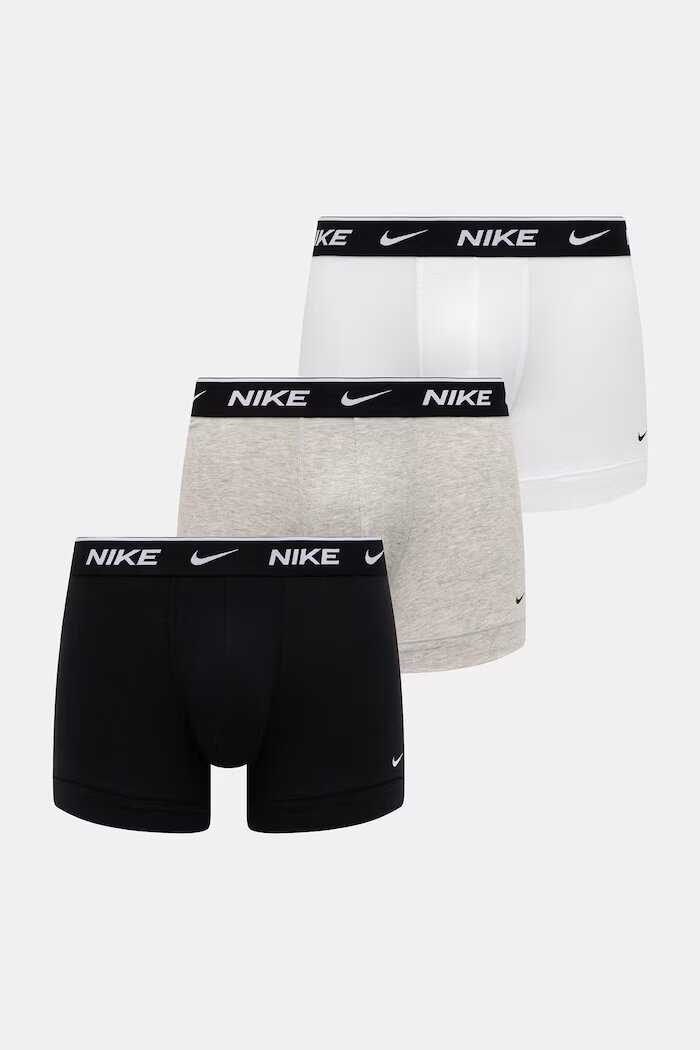 Nike прилепнали боксерки мъжки от памук с еластан 3 броя бели NQ00KE1284.XYO
