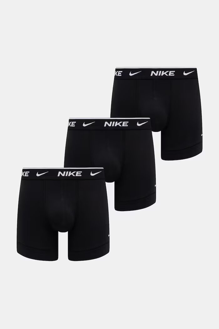 Nike прилепнали боксерки мъжки от памук с еластан 3 броя черни NQ00KE1284.001