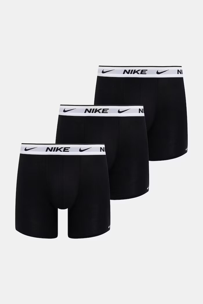 Nike прилепнали боксерки мъжки от памук с еластан 3 броя черни NQ00KE1285.6D7