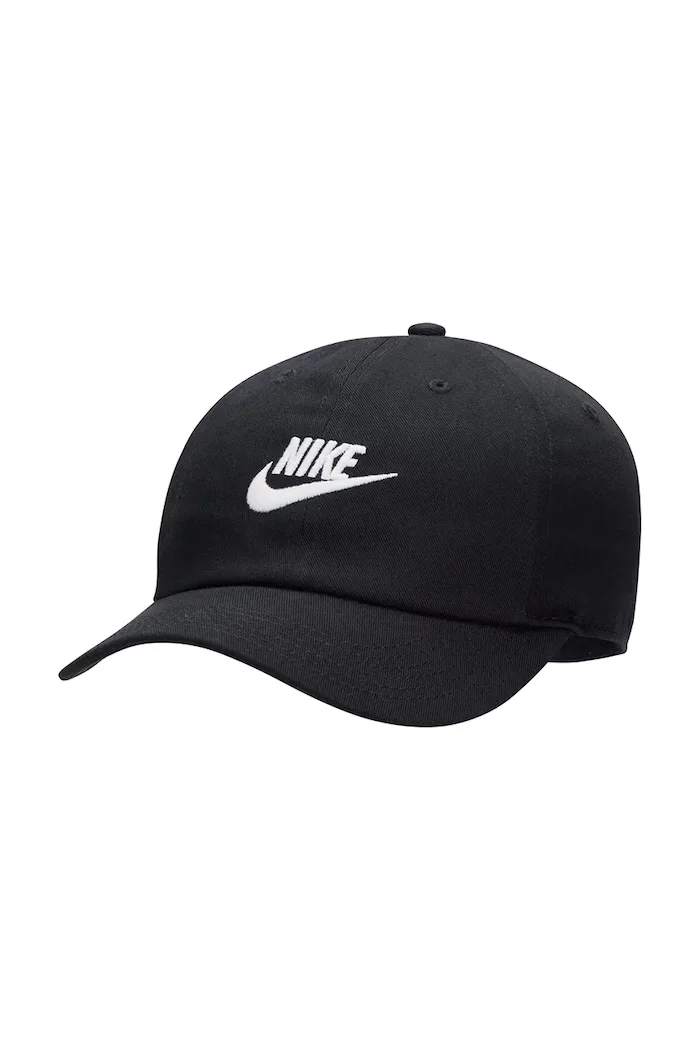 Nike шапка с козирка за деца от памук Club черна FB5063