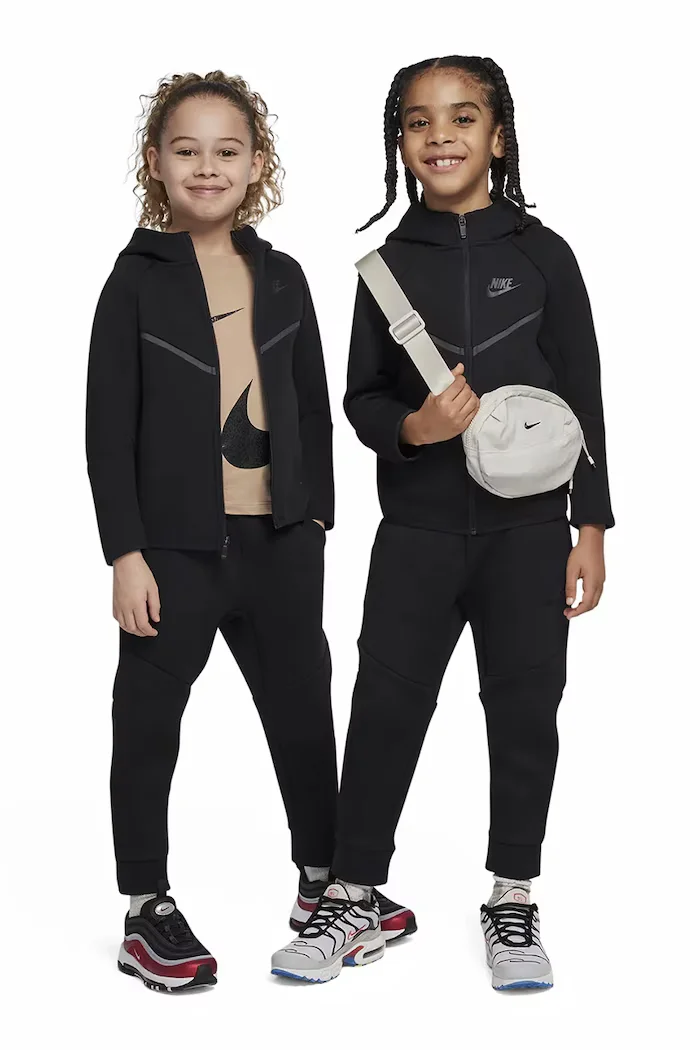 Nike спортен комплект анцуг за деца с памук черен 86M880