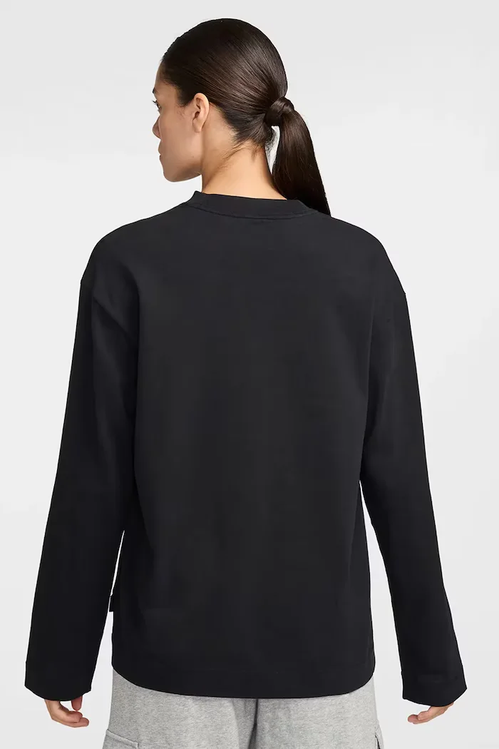nike sportswear блуза с дълги ръкави дамска от памук Luxe черна IM6441.010