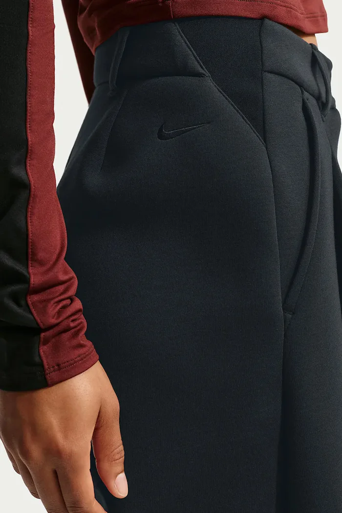 nike sportswear широк панталон дамски с модал черен със стандартна талия IX7062.010