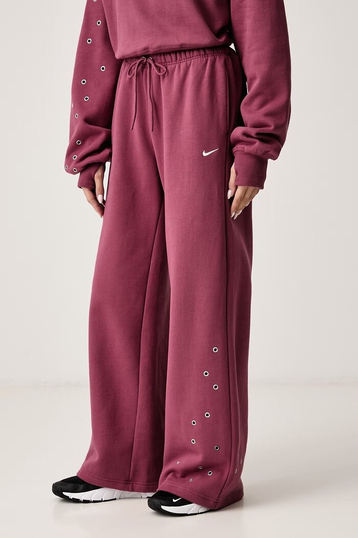 nike sportswear спортен панталон дамски с памук Studio Fleece розов IX7048.654
