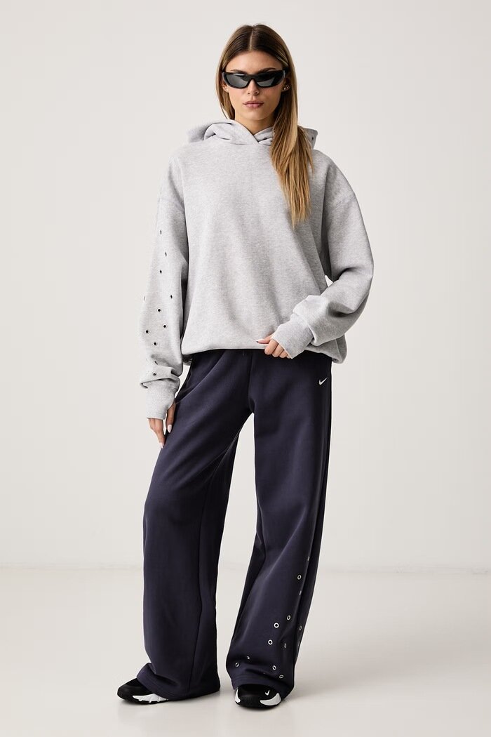nike sportswear спортен панталон дамски с памук Studio Fleece сив IX7048.013