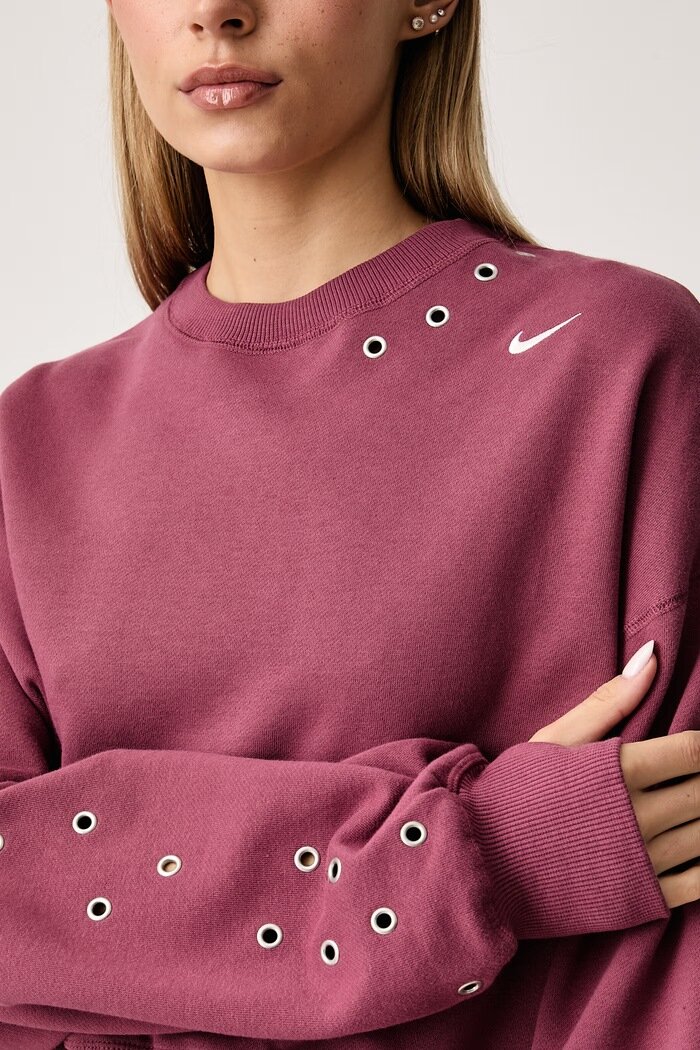 nike sportswear суичър дамски с памук Studio Fleece розов IX7045.654