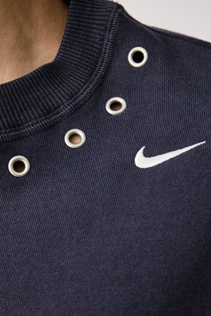 nike sportswear суичър дамски с памук Studio Fleece сив IX7045.013