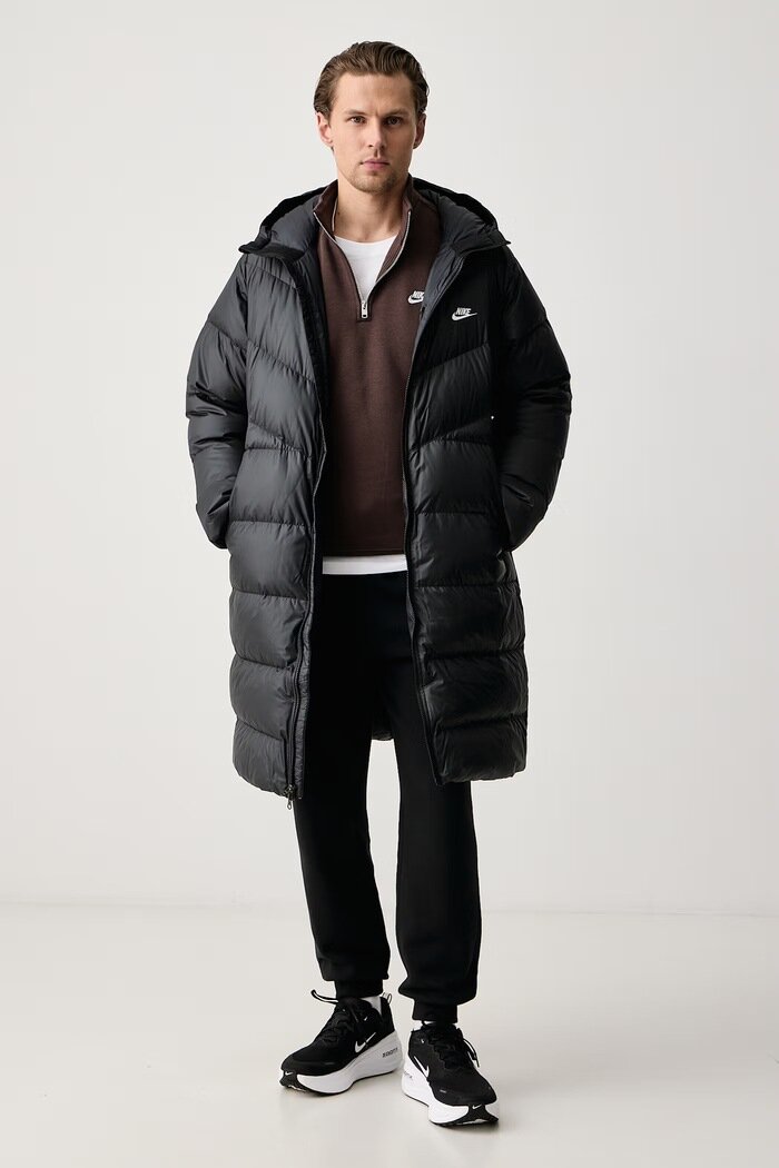 nike sportswear суичър мъжки с памук Club кафяв FN3864.237