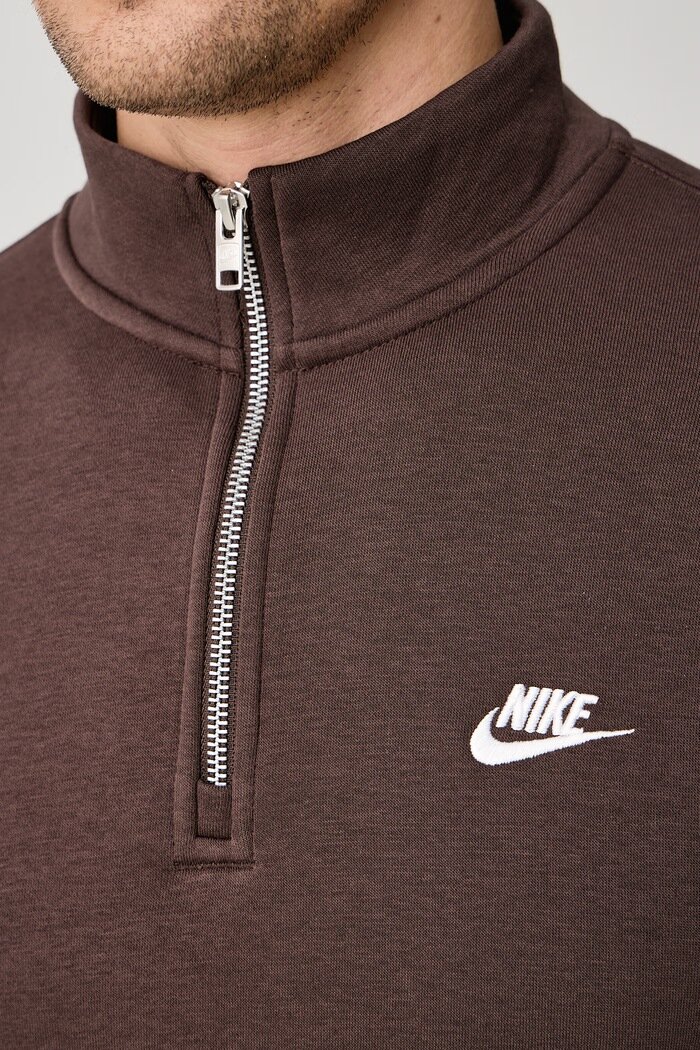 nike sportswear суичър мъжки с памук Club кафяв FN3864.237