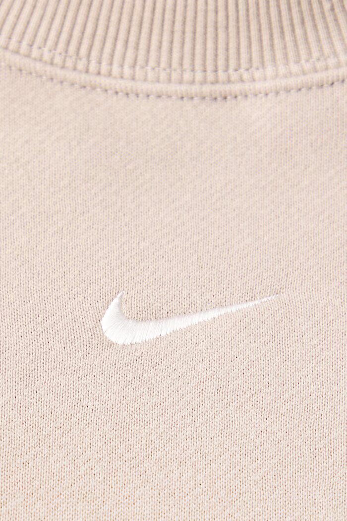 nike sportswear уголемен суичър дамски с памук Studio Fleece бежов IM8082.236
