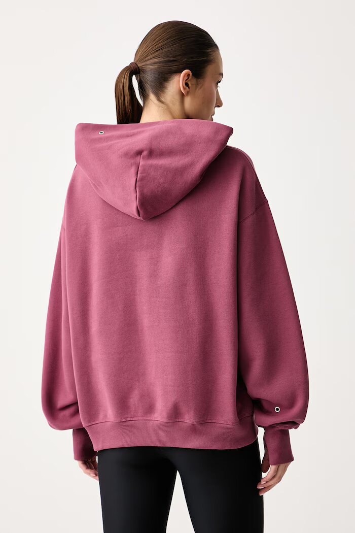 nike sportswear уголемен суичър дамски с памук Studio Fleece розов IX7043.654