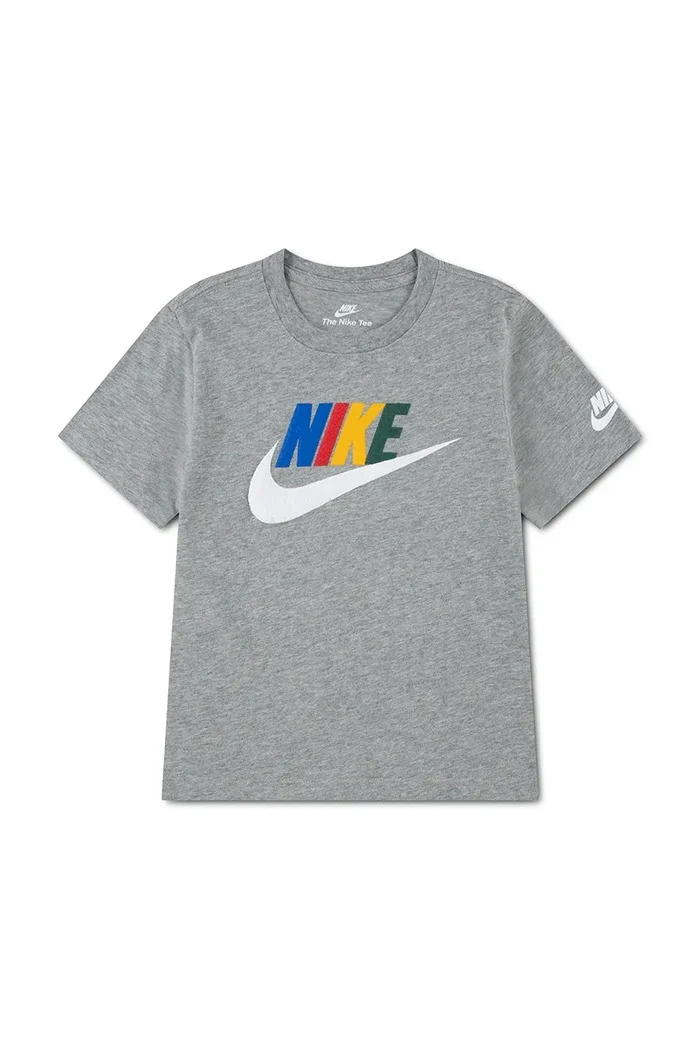 Nike тениска за деца с памук сива 86N166