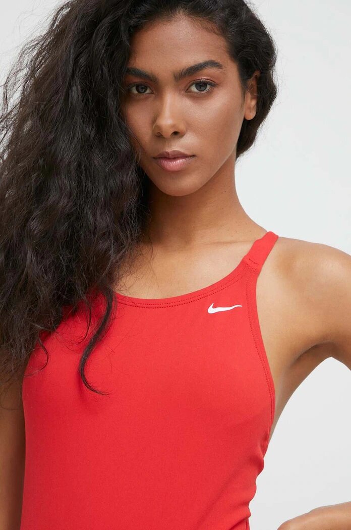 Nike цял бански дамски червен NESSA001