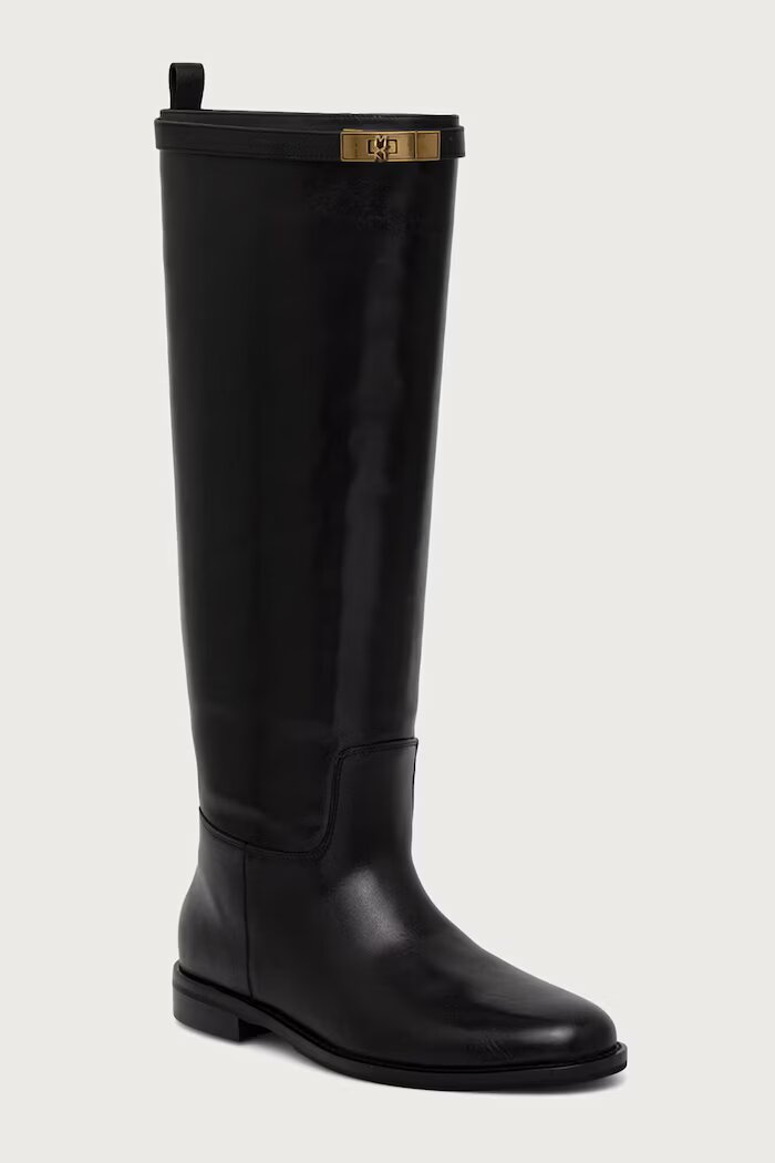 Nokwol ботуши под коляното дамски от кожа Vera Black Leather черни Vera Black Leather