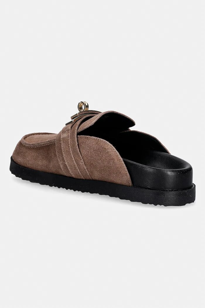Nokwol чехли дамски от велур Tammy Mushroom Suede кафяви Tammy Mushroom Suede