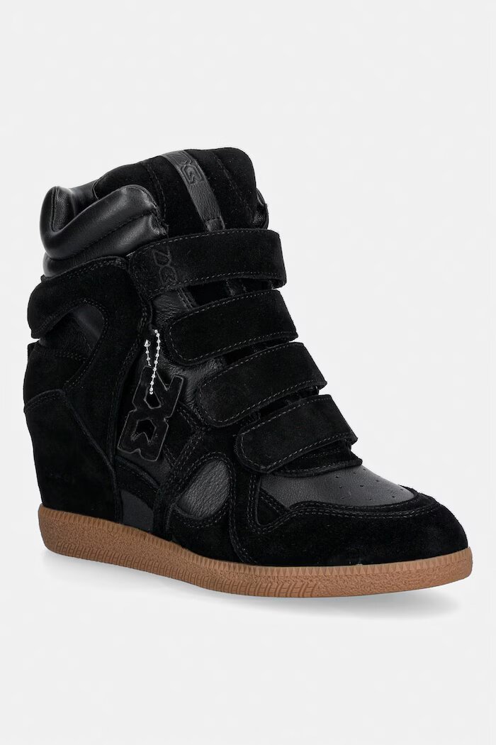 Nokwol EDEN маратонки дамски от велур черни Eden Black Leather