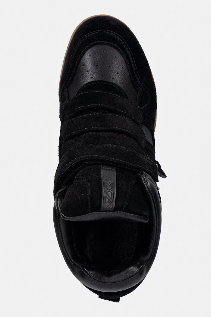 Nokwol EDEN маратонки дамски от велур черни Eden Black Leather