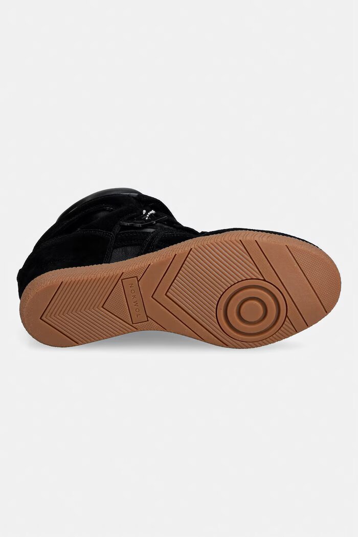 Nokwol EDEN маратонки дамски от велур черни Eden Black Leather